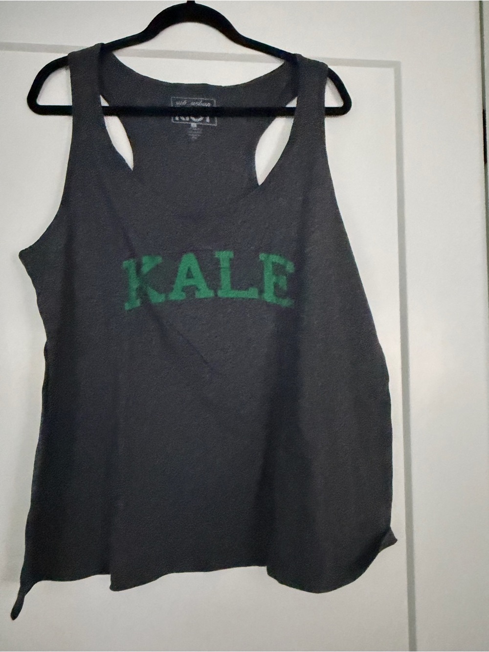 Sub_Urban Riot Black Tank Top with Green KALE Graphic